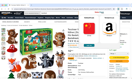 SwissCheck  from Chrome web store to be run with OffiDocs Chromium online