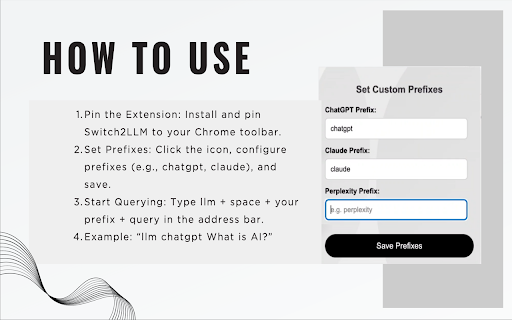 Switch2LLM  from Chrome web store to be run with OffiDocs Chromium online