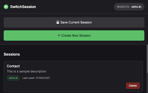 SwitchSession  from Chrome web store to be run with OffiDocs Chromium online