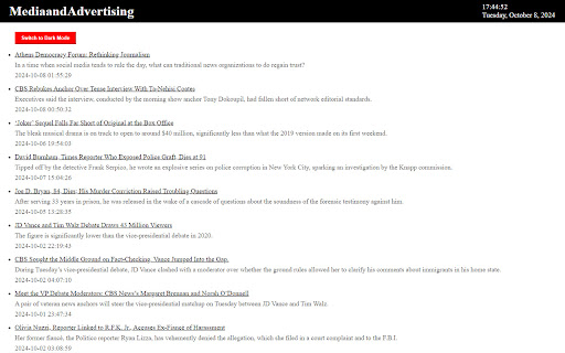 Switch to Dark Mode  from Chrome web store to be run with OffiDocs Chromium online