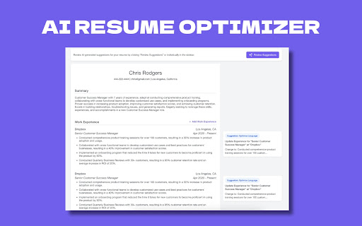 Swooped Job Search Tracker, Resume Optimization, and AI Cover Letters  from Chrome web store to be run with OffiDocs Chromium online