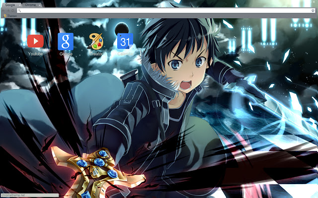 OffiDocs Chromium 온라인과 함께 실행되는 Chrome 웹 스토어의 Sword art Online Kirito theme1920x1080