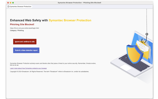 Symantec Browser Protection  from Chrome web store to be run with OffiDocs Chromium online