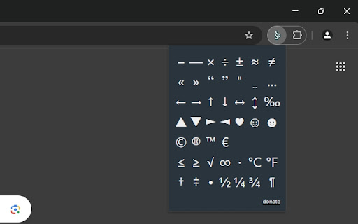 Symboard  from Chrome web store to be run with OffiDocs Chromium online