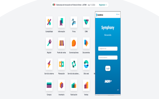 Symphony for Odoo  from Chrome web store to be run with OffiDocs Chromium online