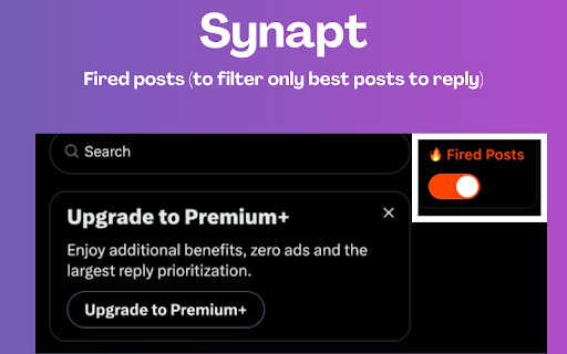 Synapt: AI replies  posts for X (Twitter), LinkedIn and Product Hunt  from Chrome web store to be run with OffiDocs Chromium online