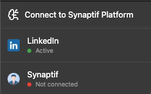 Synaptif LinkedIn Connections Extractor  from Chrome web store to be run with OffiDocs Chromium online