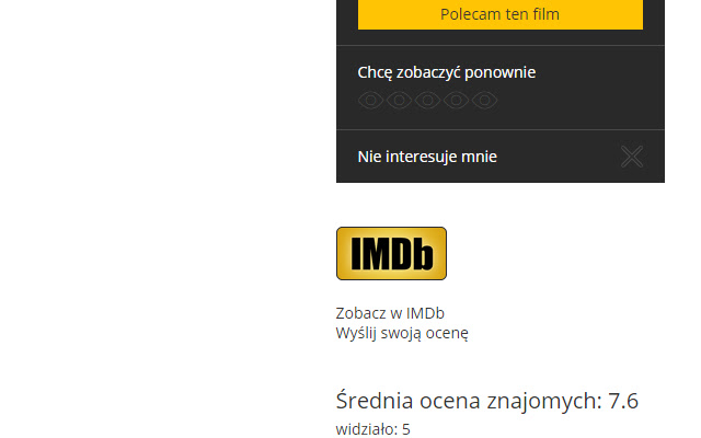 Synchronizacja IMDb z Filmweb  from Chrome web store to be run with OffiDocs Chromium online