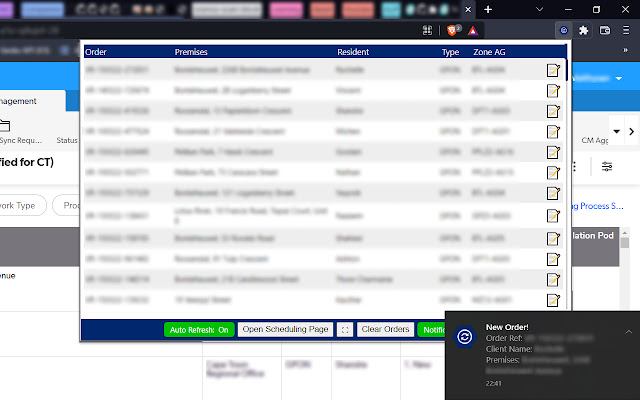 Sync Scheduling  from Chrome web store to be run with OffiDocs Chromium online