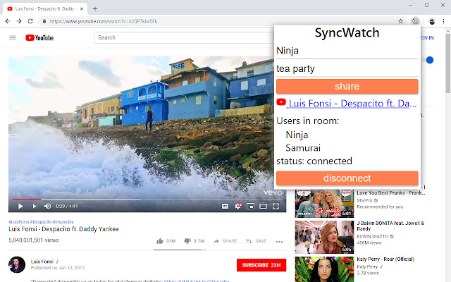 I-sync ang Panoorin mula sa Chrome web store na tatakbo sa OffiDocs Chromium online