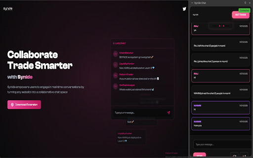 Synide Chat  from Chrome web store to be run with OffiDocs Chromium online