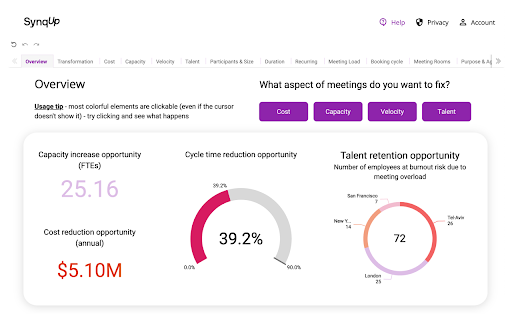 SynqUp Create Better Meetings with AI Calendar Addon  from Chrome web store to be run with OffiDocs Chromium online