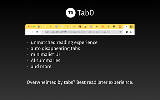 Tab0  from Chrome web store to be run with OffiDocs Chromium online