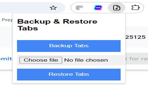 Tab Backup  from Chrome web store to be run with OffiDocs Chromium online