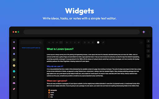 Tabbbed New Tab Page  from Chrome web store to be run with OffiDocs Chromium online