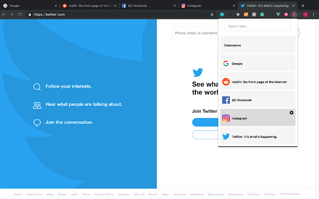 Tabbi  from Chrome web store to be run with OffiDocs Chromium online