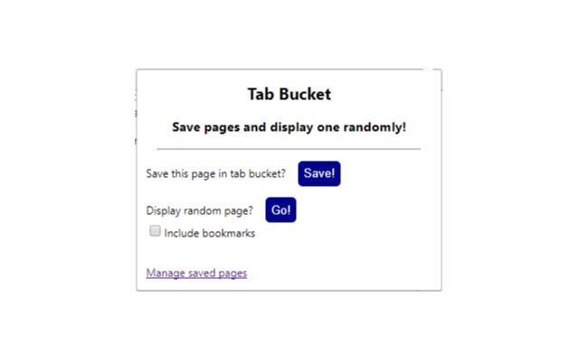 Tab Bucket  from Chrome web store to be run with OffiDocs Chromium online