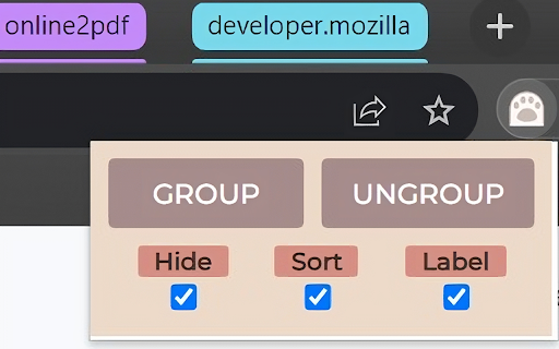Tabby  from Chrome web store to be run with OffiDocs Chromium online