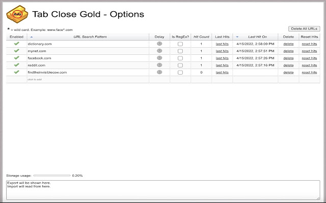 Tab Close Gold  from Chrome web store to be run with OffiDocs Chromium online