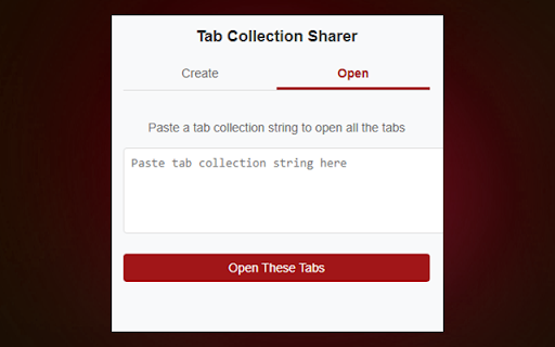 Tab Collection Sharer  from Chrome web store to be run with OffiDocs Chromium online