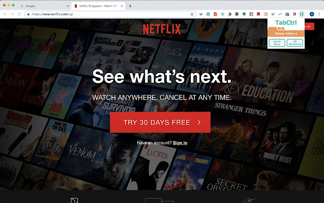 TabCtrl  from Chrome web store to be run with OffiDocs Chromium online