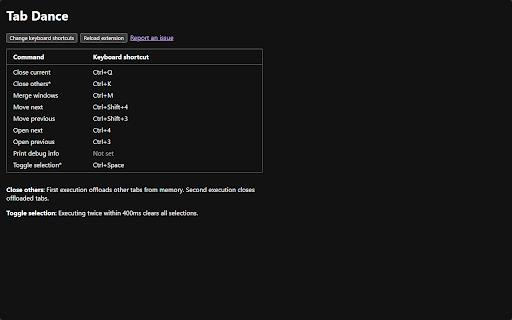 Tab Dance  from Chrome web store to be run with OffiDocs Chromium online