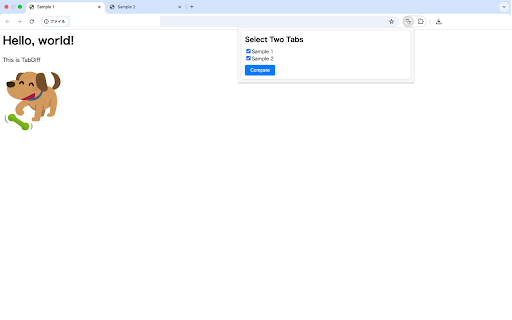 TabDiff  from Chrome web store to be run with OffiDocs Chromium online