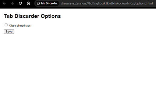 Tab Discarder  from Chrome web store to be run with OffiDocs Chromium online