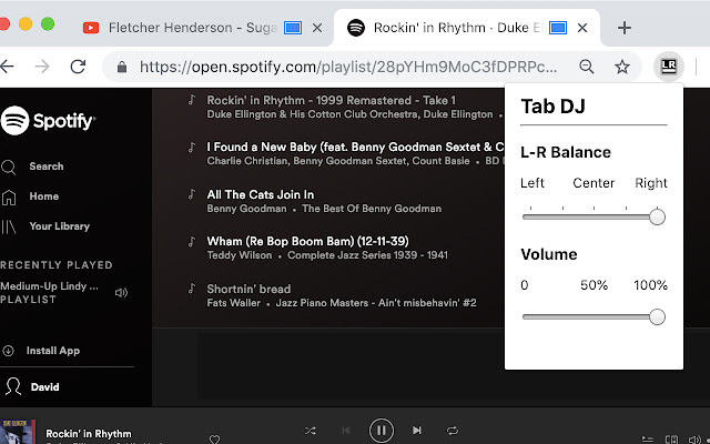 Tab DJ  from Chrome web store to be run with OffiDocs Chromium online