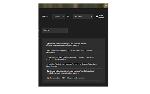 tab grep (beta)  from Chrome web store to be run with OffiDocs Chromium online