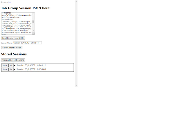 Tab Groups Exporter  from Chrome web store to be run with OffiDocs Chromium online