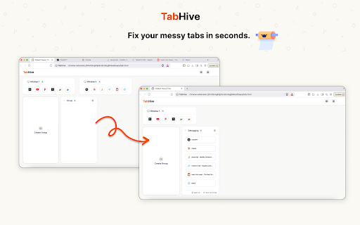 TabHive  from Chrome web store to be run with OffiDocs Chromium online