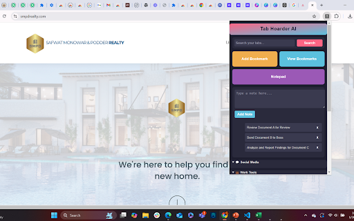 Tab Hoarder AI  from Chrome web store to be run with OffiDocs Chromium online