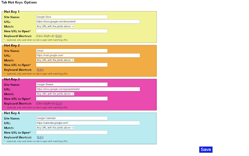 Tab Hot Keys  from Chrome web store to be run with OffiDocs Chromium online