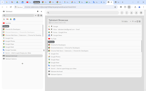 Tabistant  from Chrome web store to be run with OffiDocs Chromium online
