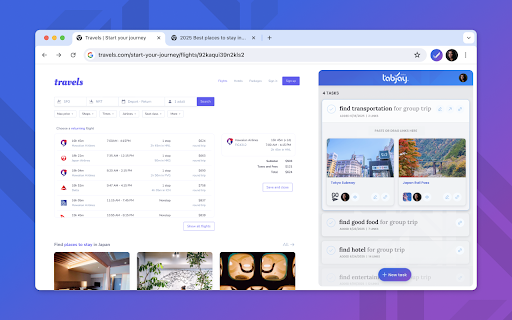 Tabjay  from Chrome web store to be run with OffiDocs Chromium online