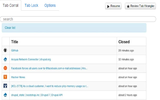 Tab Keeper  from Chrome web store to be run with OffiDocs Chromium online