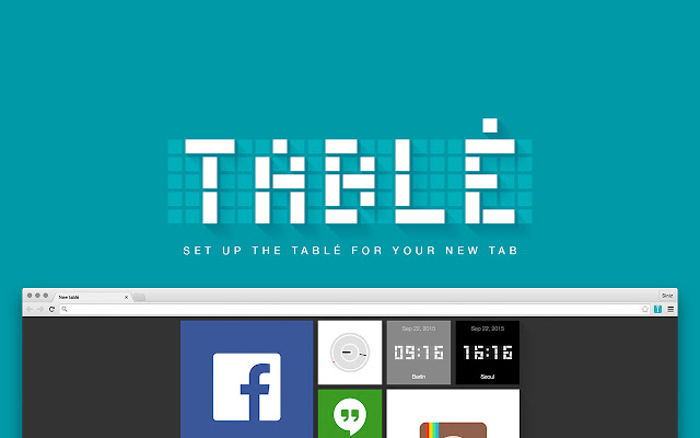 Tablé  from Chrome web store to be run with OffiDocs Chromium online