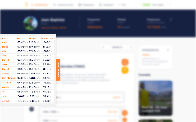 Tableau dallures Campus.coach  from Chrome web store to be run with OffiDocs Chromium online