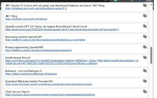 Tab Lister  from Chrome web store to be run with OffiDocs Chromium online