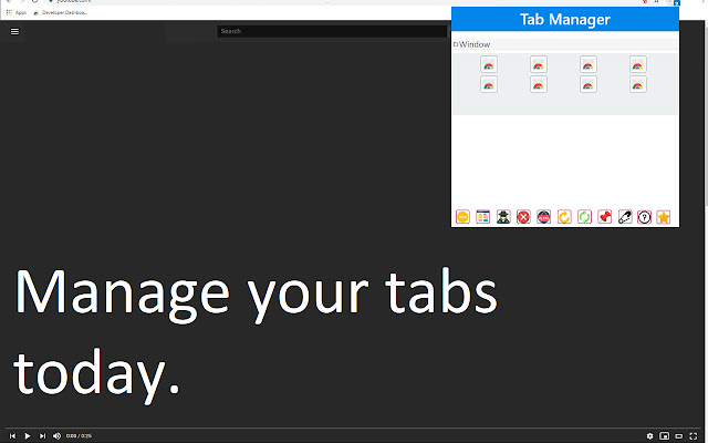 Tab Manager for Google Chrome™  from Chrome web store to be run with OffiDocs Chromium online