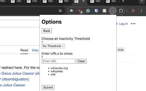 Tab Manager Google Chrome Extension  from Chrome web store to be run with OffiDocs Chromium online
