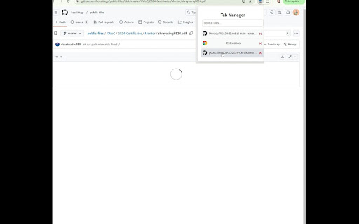 Tab Manager Quick Switch  from Chrome web store to be run with OffiDocs Chromium online