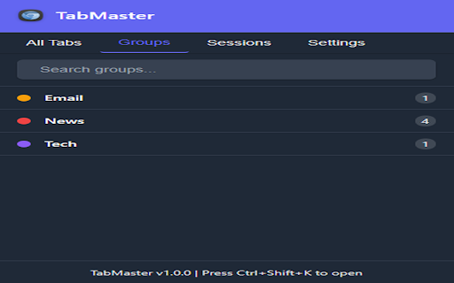 TabMaster Advanced Tab Manager  from Chrome web store to be run with OffiDocs Chromium online