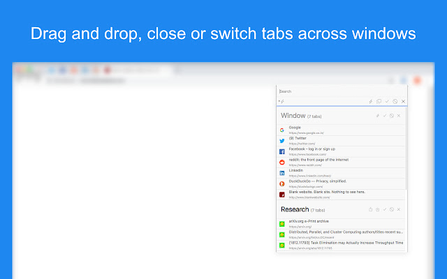 TabMate  from Chrome web store to be run with OffiDocs Chromium online