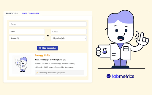 TabMetrics  from Chrome web store to be run with OffiDocs Chromium online
