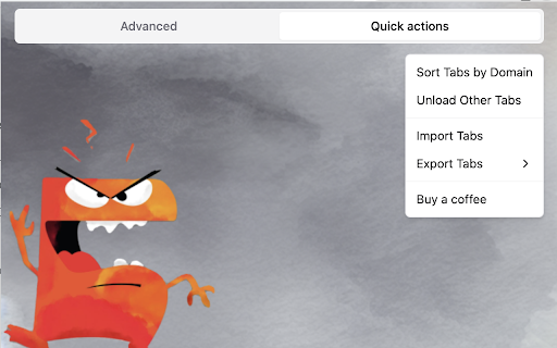 Tab Monster  from Chrome web store to be run with OffiDocs Chromium online