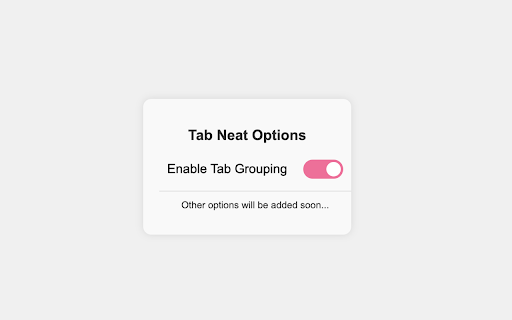 TabNeat  from Chrome web store to be run with OffiDocs Chromium online