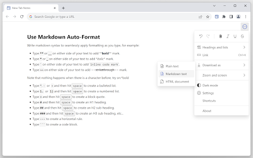 Tab Notes: Simple Notepad  from Chrome web store to be run with OffiDocs Chromium online