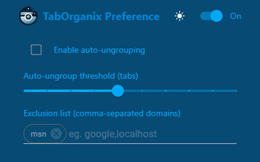 TabOrganix  from Chrome web store to be run with OffiDocs Chromium online
